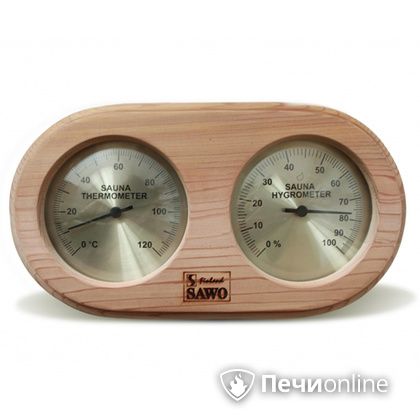 Термогигрометр Sawo 222-THD С округлыми краями со стеклом кедр в Полевском