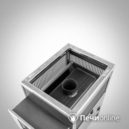 Дровяная банная печь Радуга ПБ-21 (встроенный теплообменник) 6 мм прочистная дверца в Полевском